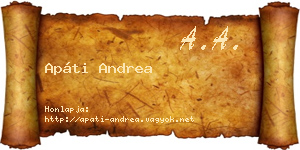 Apáti Andrea névjegykártya
