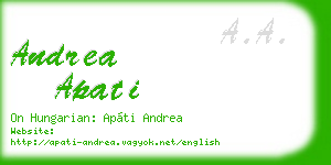 andrea apati business card